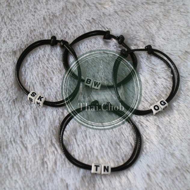 Gelang Inisial Huruf Alfabeth Aktor Thai / Kado dan Gelang Couple Pacar atau Bestie + FREEBIES