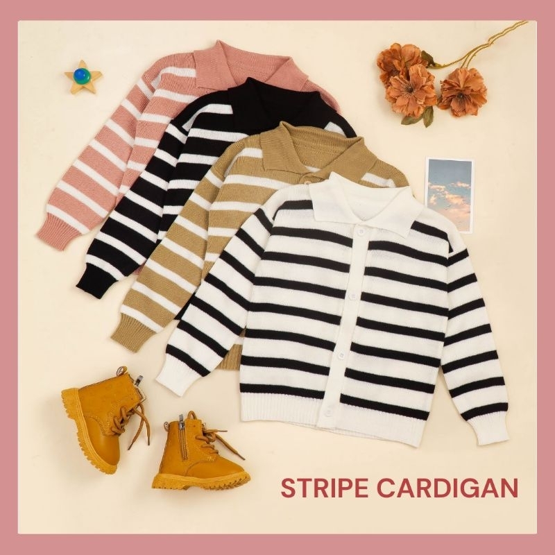 STRIPE CARDIGAN | CARDIGAN ANAK UNISEX MOTIF STRIPE