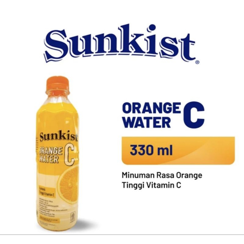 

Sunkist Orange Water C Ready To Drink 330 ML 12pcs minuman jeruk vitamin C