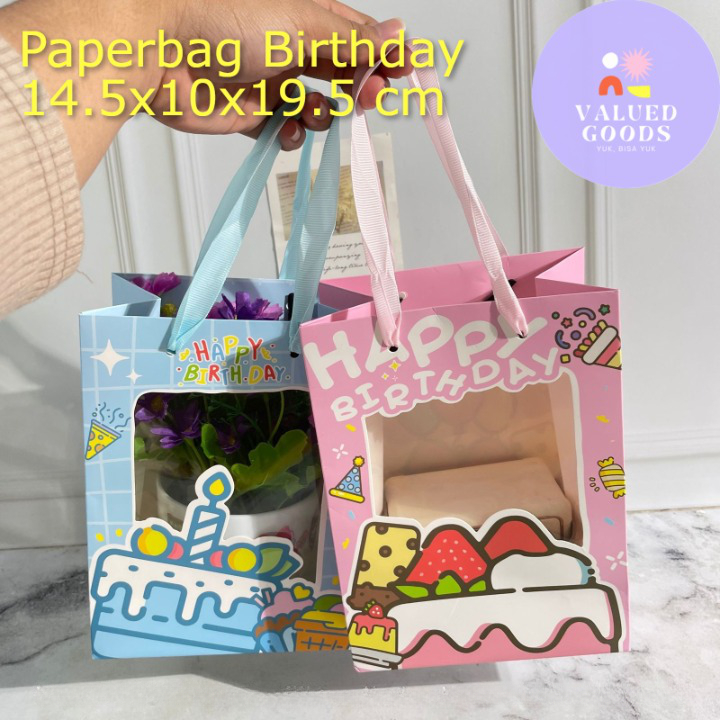 

Paper Bag Kado Motif Happy Birthday Ukuran Kecil - CD-765 - 14.5x10x19.5 cm- goodie bag sovenir ulang tahun anak murah aesthetic mini mewah