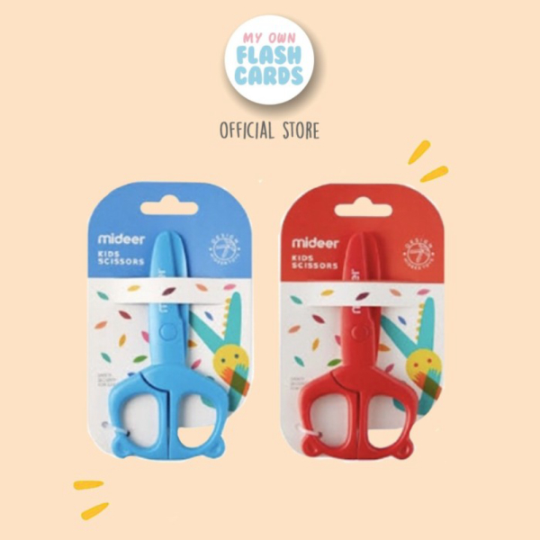 

Red Safety - Scissors Plastik Aman Anak Limited Gunting Rounded Unik Plastic Mideer Head