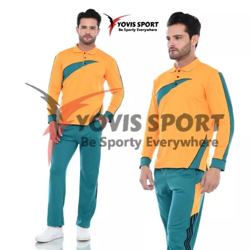 Setalah Olahraga Pria Lengan Panjang Yovis Sport Original