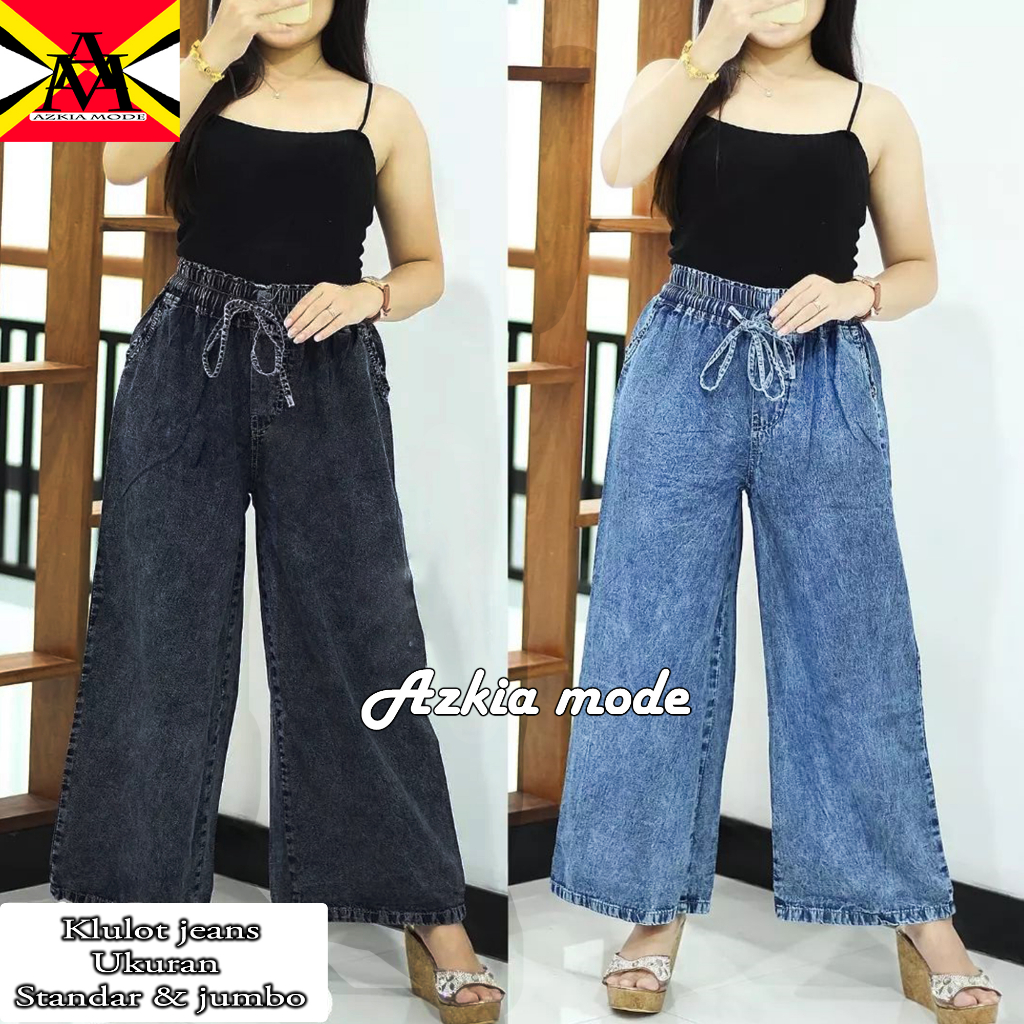 Kulot jeans wanita terbaru - celana jeans wanita - celana kulot jeans - kulot jeans