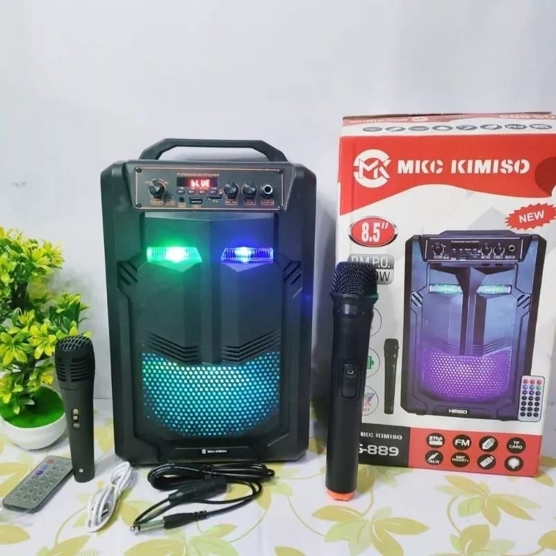 Speaker Bluetooth Bass 8.5 inchi Mic Wireless QS_889