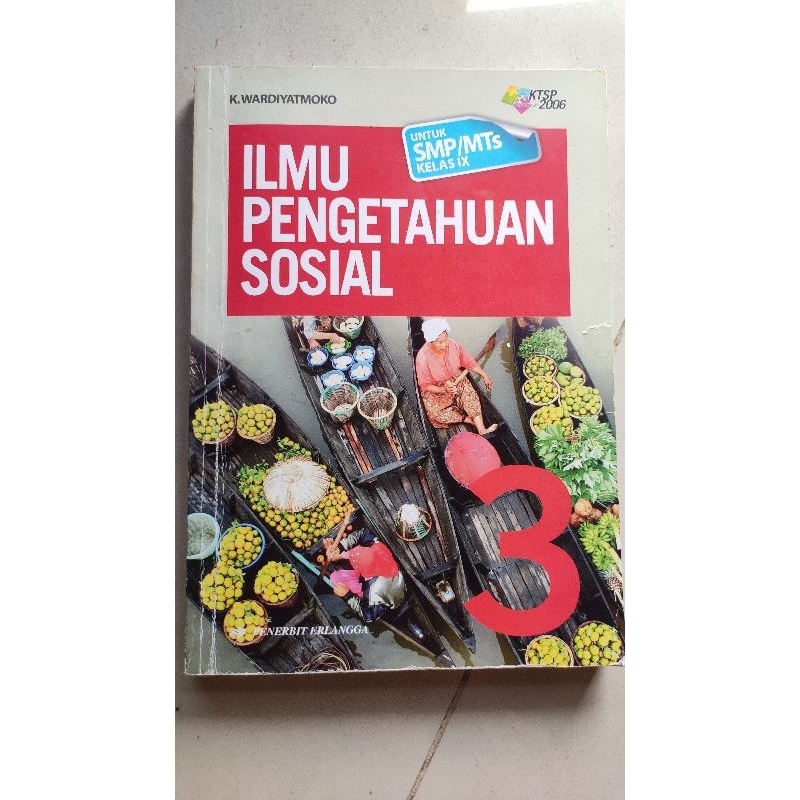 Buku IPS kelas 8 9 VIII IX Erlangga K. Wardiyatmoko SMP