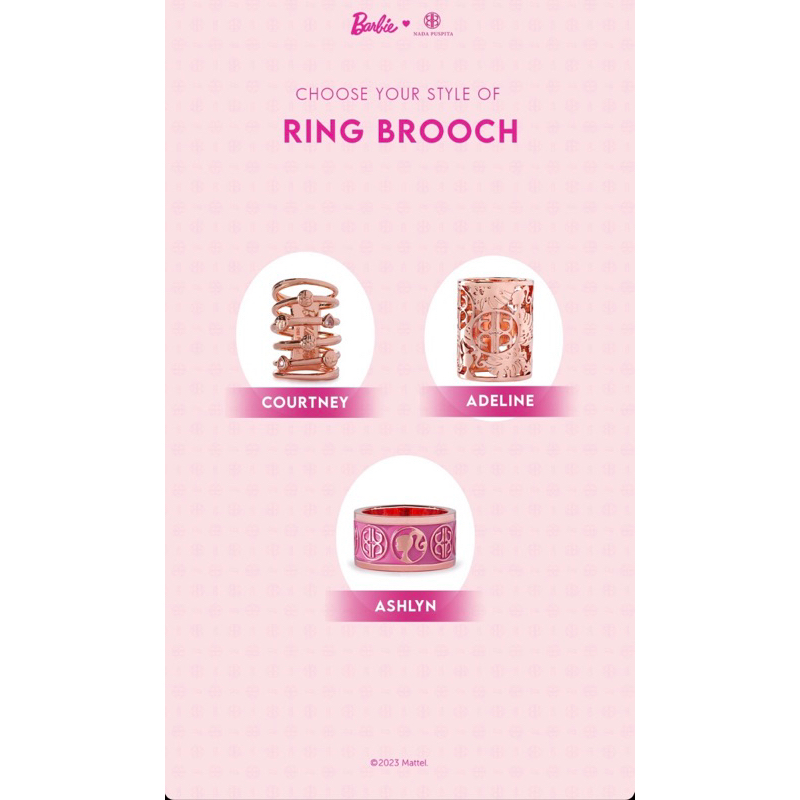 Nada Puspita x barbie Courtney Ring Brooch Ashlyn