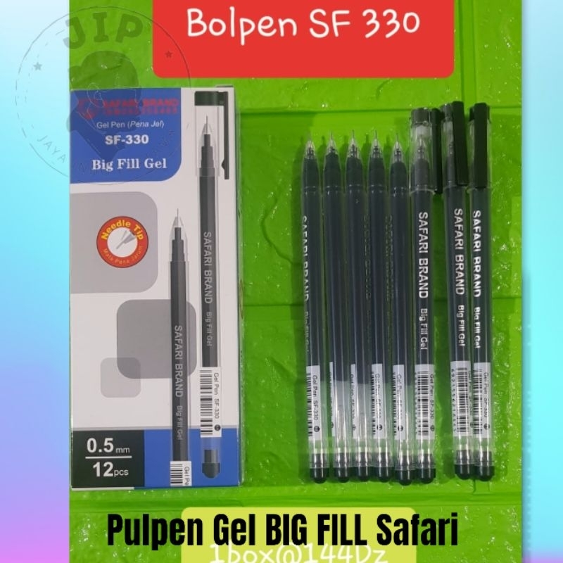 

Pulpen Gel Big Fill Safari Brand SF 330 ( Lusin ) 0.5 mm Tinta Hitam