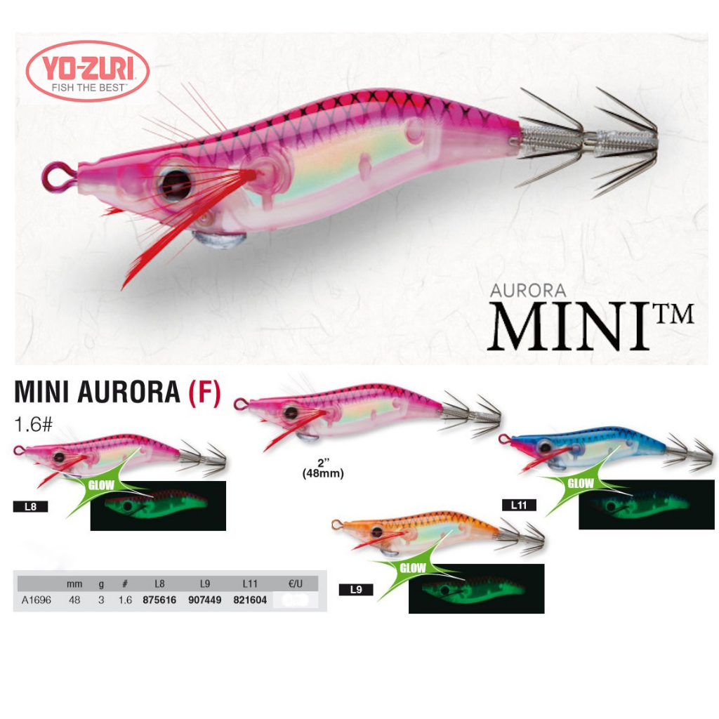 Yozuri Squid Jig Mini Aurara 1.6 Egi Umpan Cumi Sotong