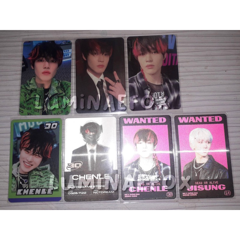 WTS aab Chenle glimo glitch mode ld lucky draw scratch jisung tc lenticular