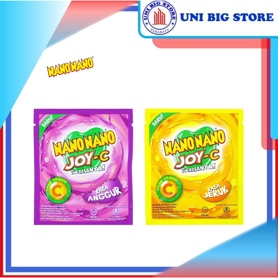 

Nano Nano Joy-C Permen JOYC Anggur | Jeruk 18 gr Grape Orange JoyC Candy