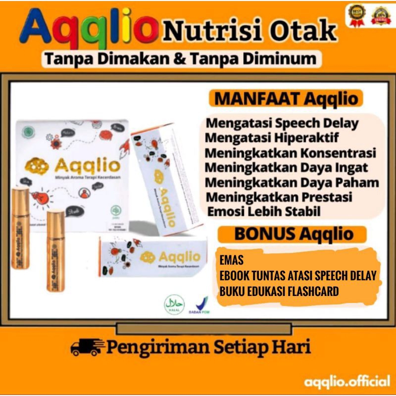 AQQLIO Vitamin Nutrisi Otak Atasi Speech Delay, Hiperaktif, Autis, ADHD - AQQLIO Vitamin Nutrisi Ota