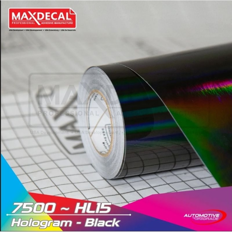 MAXDECAL 7500-HL15 Hologram - Black, Hologram Hitam, Sticker - Stiker - skotlet