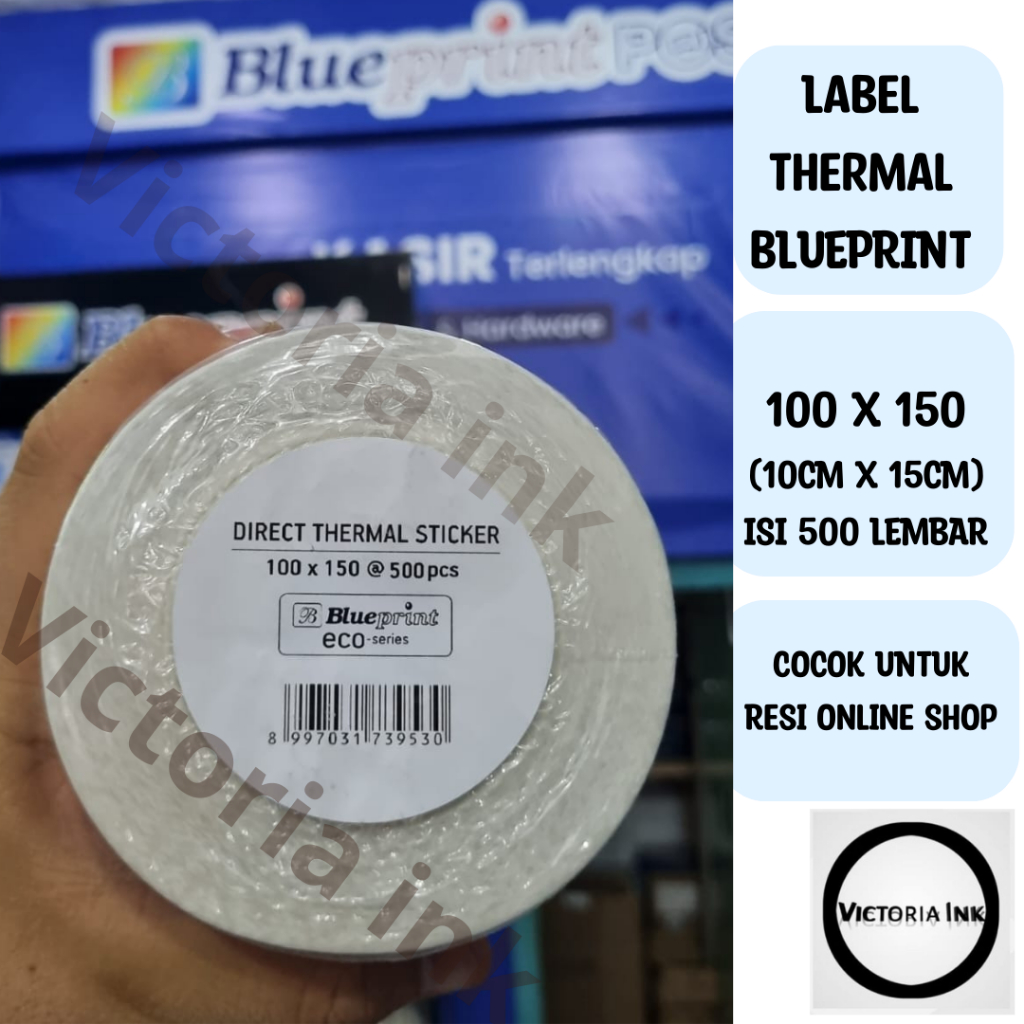 

Direct Thermal Stiker 100x150 Blueprint ECO 100x150 isi 500 Label Stiker Resi Online