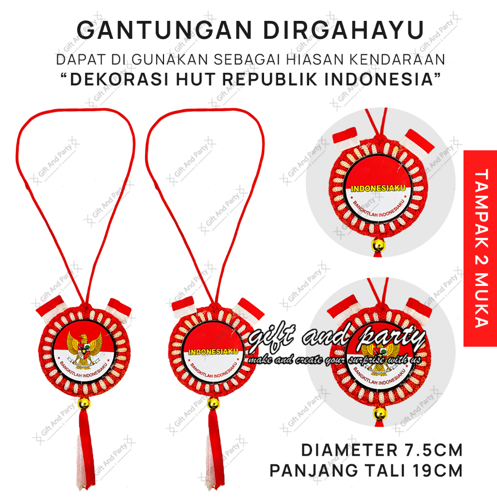 Gantungan GAruda / Hiasan Gantung Dirgahayu / Hiasan Dirgahayu Hut RI