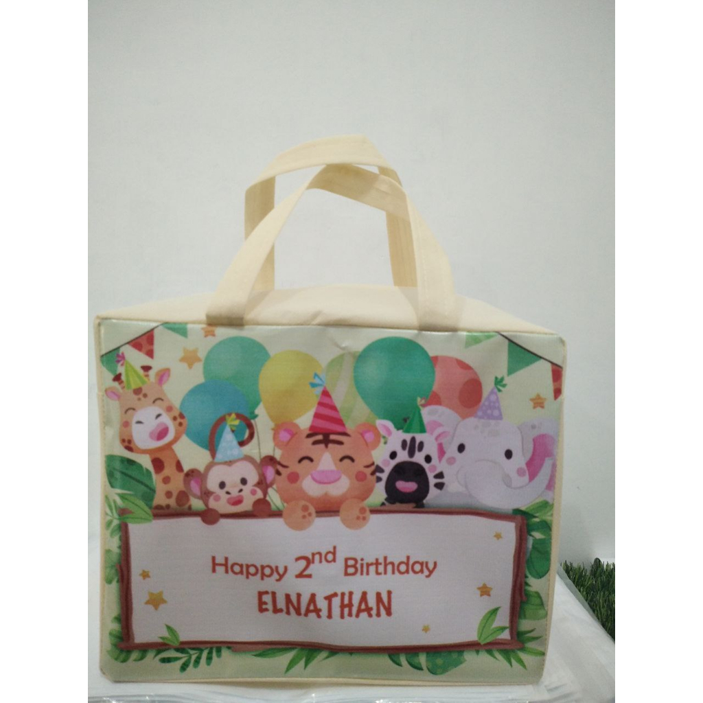 

[ 25x18x20 ] goodiebag resleting bento/tas ultah souvenir resleting / goodiebag ultah/ tas resleting