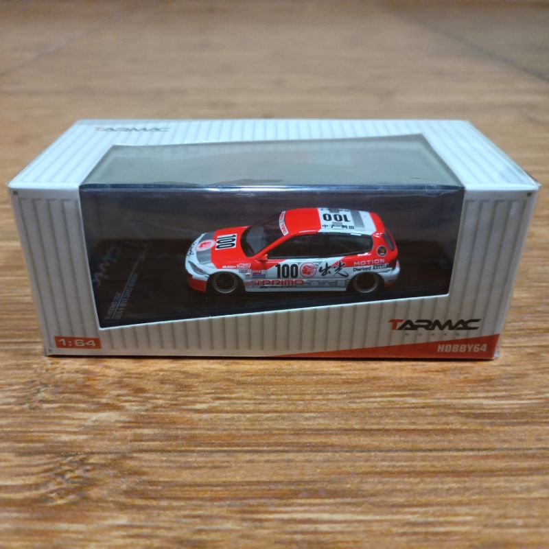 Diecast Tarmac 1/64 Honda Civic EG6 Estilo EG JTCC Idemitsu Motion Group A