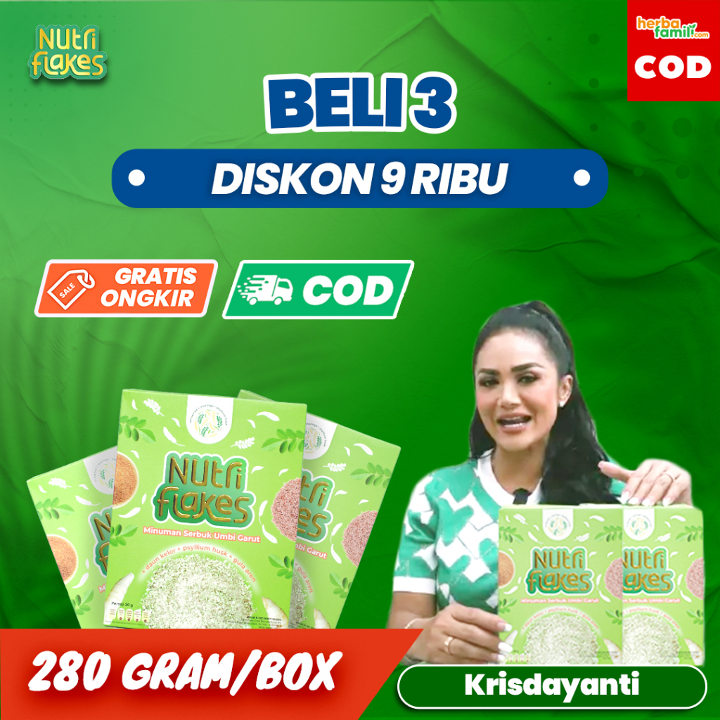 

NUTRIFLAKES 100% ORIGINAL OFFICIAL | Sereal Umbi Garut Asam Lambung Bisa Untuk Diet Sehat Secara Alami Dan Aman NUTRIFLAKES