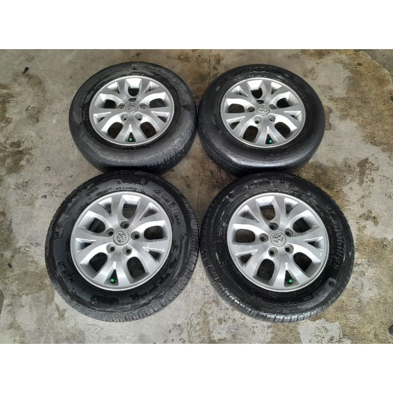 Velg dan ban bekas mobil oem copotan innova ring 15 +ban dunlop sp touring 205 65 15 th 2022