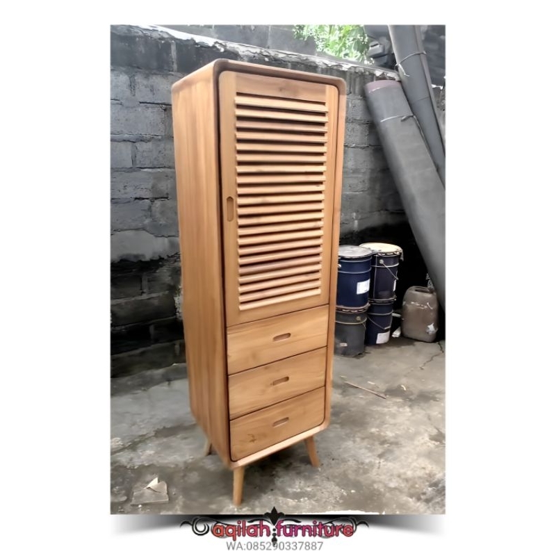 LEMARI RETRO MINIMALIS MODERN LEMARI ANAK LEMARI KOS KOSAN KAYU JATI