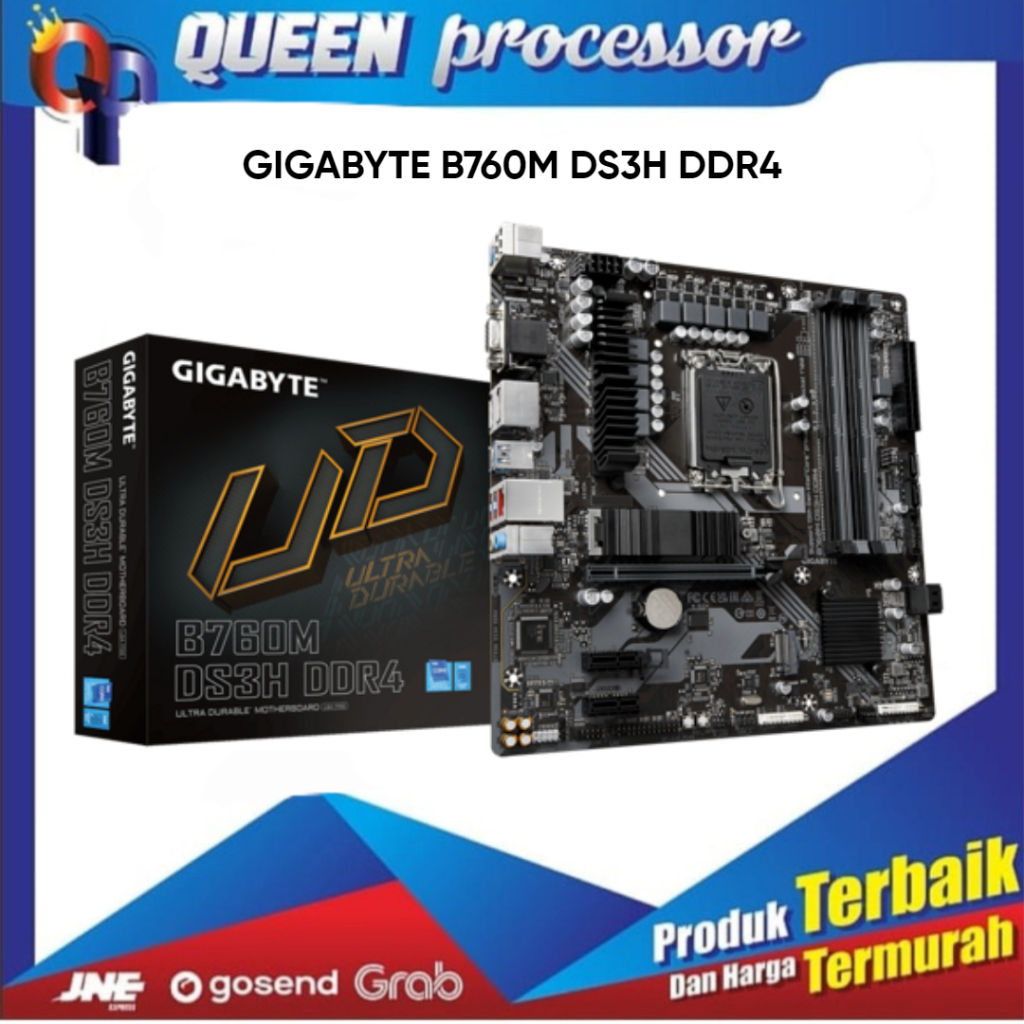 MOTHERBOARD GIGABYTE B760M DS3H DDR4 ( LGA1700 / B760 / DDR4 )