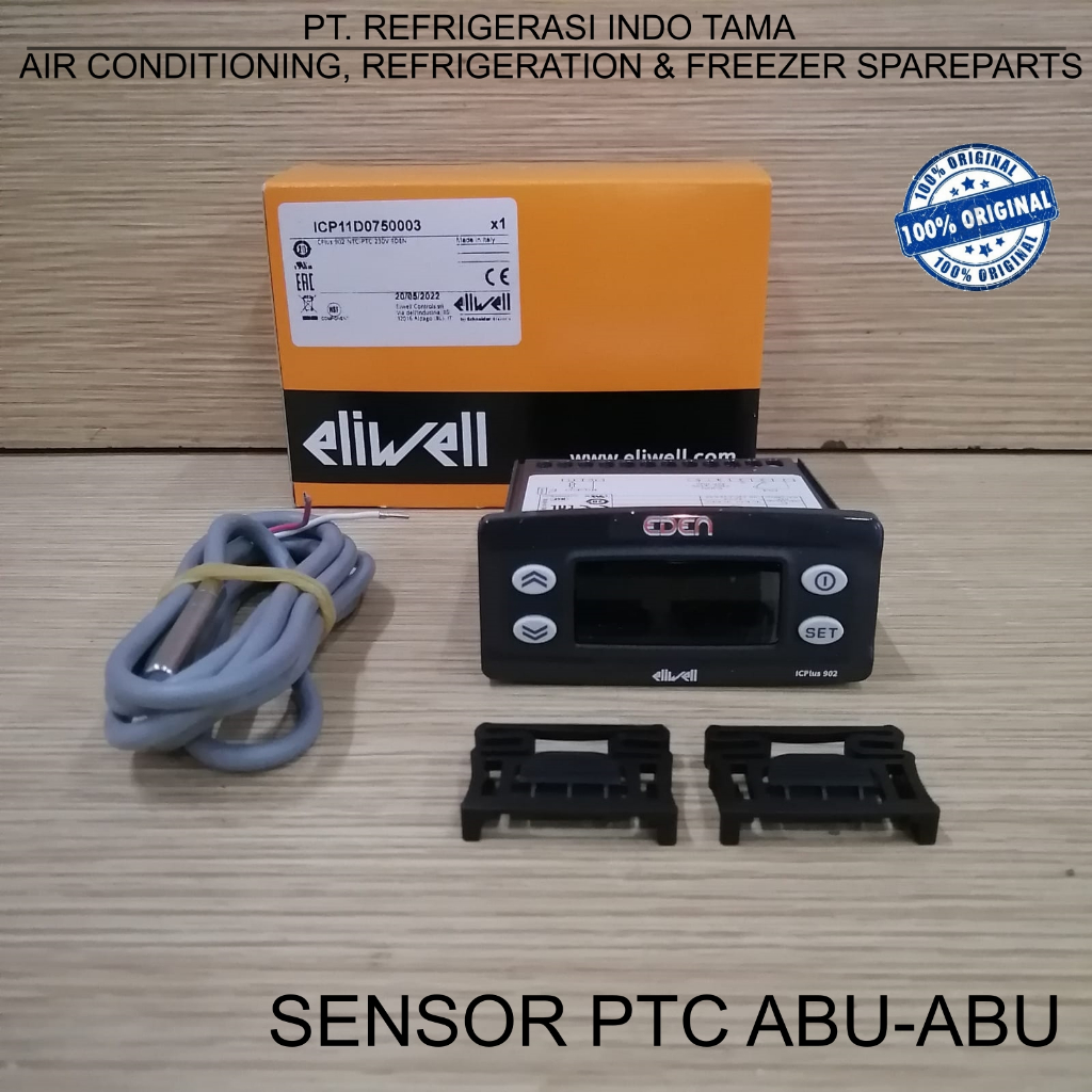 DIGITAL THERMOSTAT ELIWELL 902 230V + Sensor PTC Abu-abu ICPLUS