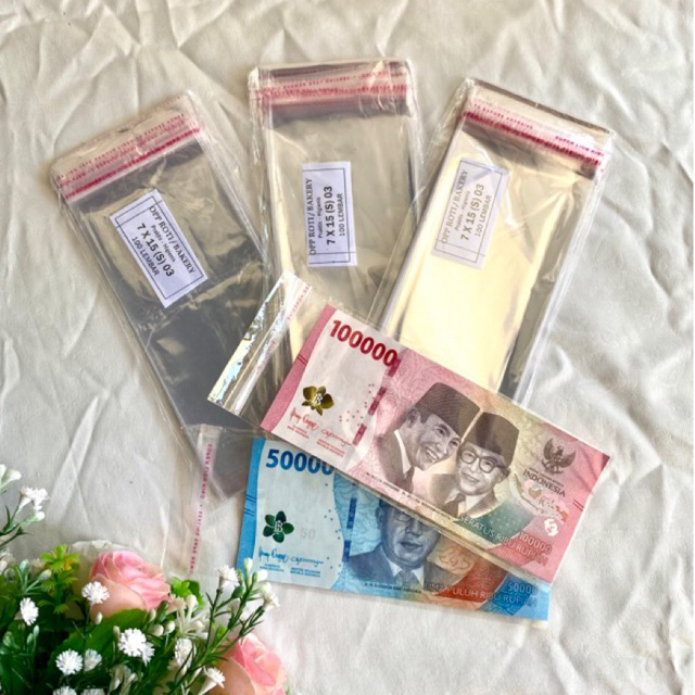 (100pcs) Plastik opp lem 7x15cm