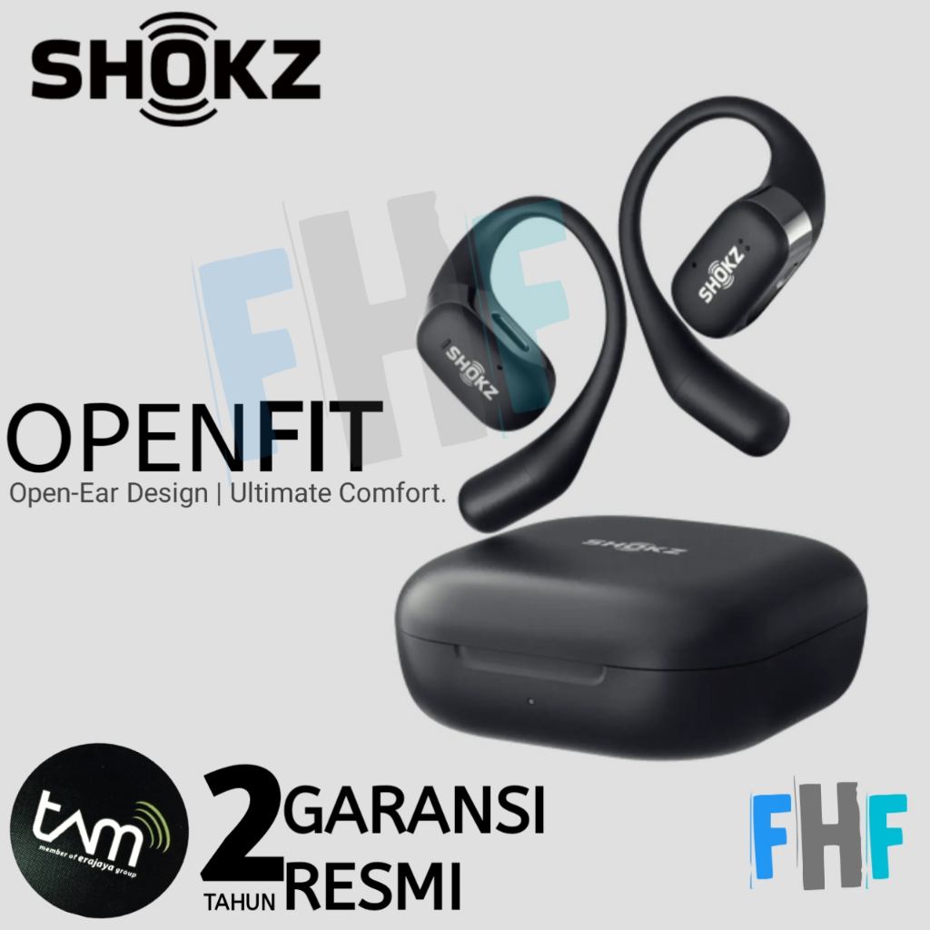 Shokz OpenFit Earphone Open Ear TWS Tidak Menyumbat Telinga Open-ear Nyaman Dengan Silicon yang Lembut Earphone Anti Air Cocok Buat Olahraga Ataupun Untuk keseharian Bisa Buat Telpon
