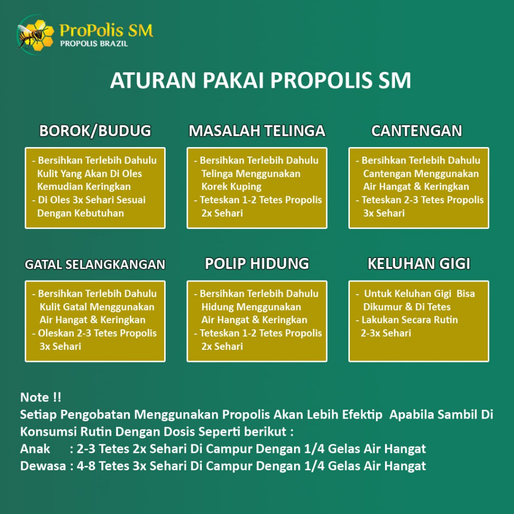 Propolis SM - Obat Ketombe rambut, Obat ketombe berkerak, Obat tetes ketombe bersisik, Obat anti ketombe, Obat ketombe parah, Obat penghilang ketombe , Obat psoriasis kulit kepala, Obat borok kulit kepala - 6 ml