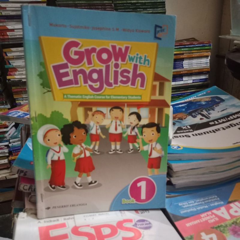 buku bahasa Inggris (grow with English) SD kelas 1 penerbit erlangga