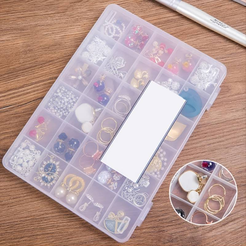 Kotak Tempat Penyimpanan Perhiasan Grid Box 24 Sekat