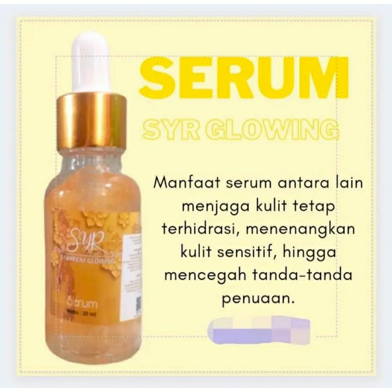 (COD) Eceran BPOM Serum Wajah SYR glowing  Skincare Paket Lengkap 100% Original Syahreni Glowing Sya