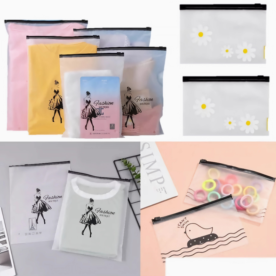 

APEN Zipper Bag Organizer Transparan Doff Motif Pouch Masker Karakter Ziper ZipLock Tempat Pensil