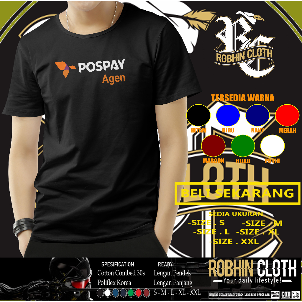 Kaos Baju PosPay Agen PT Pos Indonesia Kaos Perusahaan
