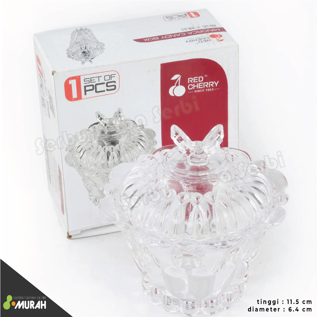 SERBU MURAH - Toples Kaca - Candy Jar Ava - TEmpat Permen - Toples Kue - Wadah Crystal - Toples Crys