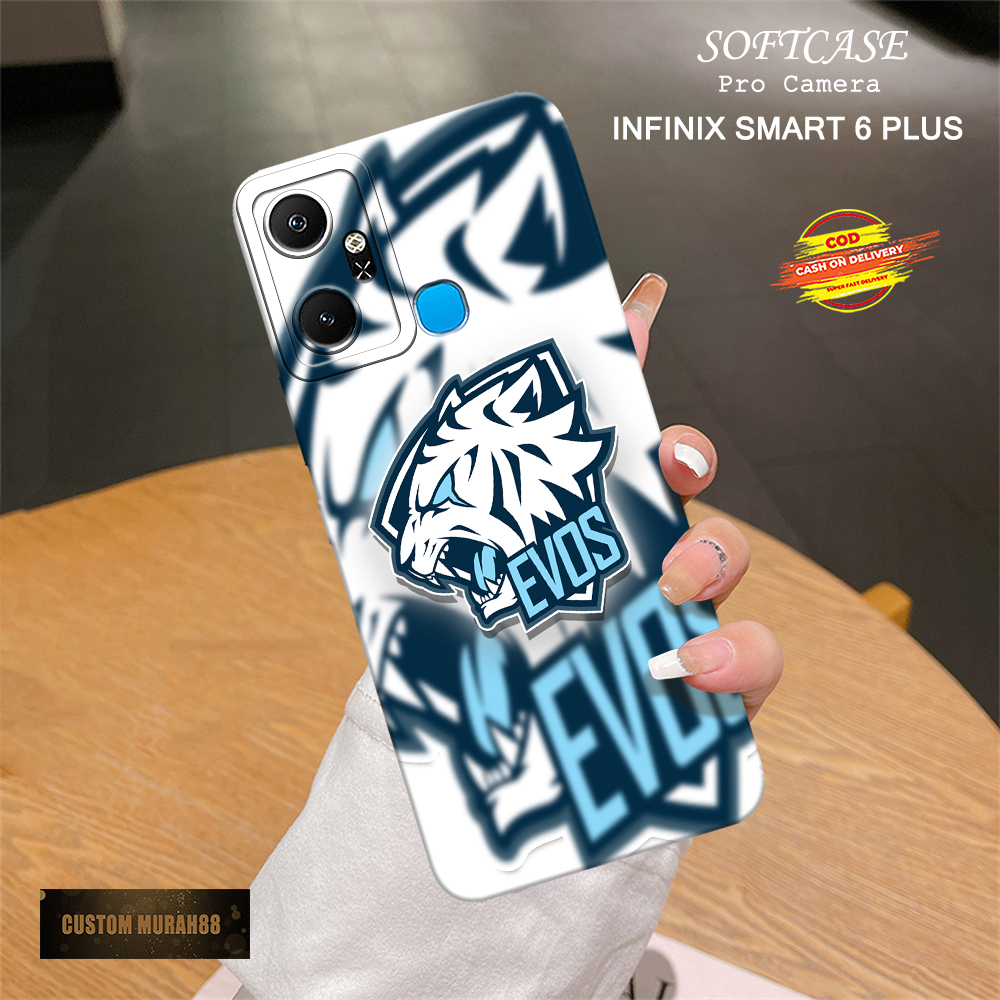 Case Infinix Smart 6 Plus - Fashion Case ESPORT - Casing Hp Infinix Smart 6 Plus - Softcase Infinix 