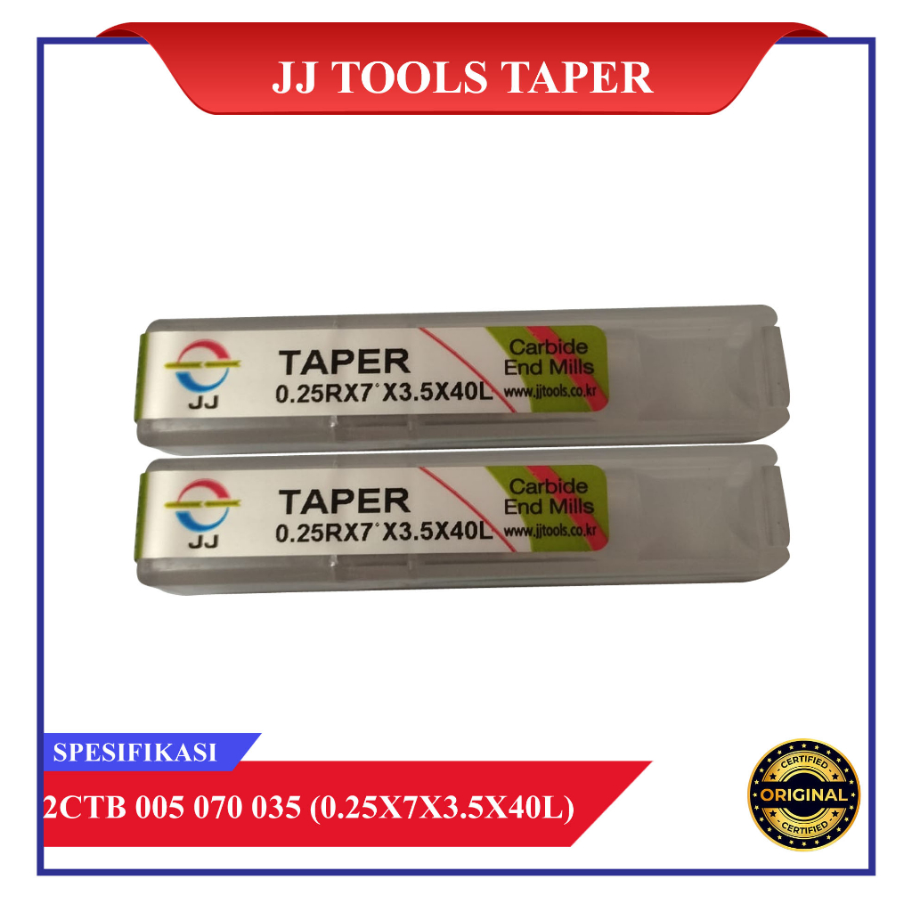 ENDMILL JJ TOOL 2CTB 005 070 035 0.25X7X3.5X40L