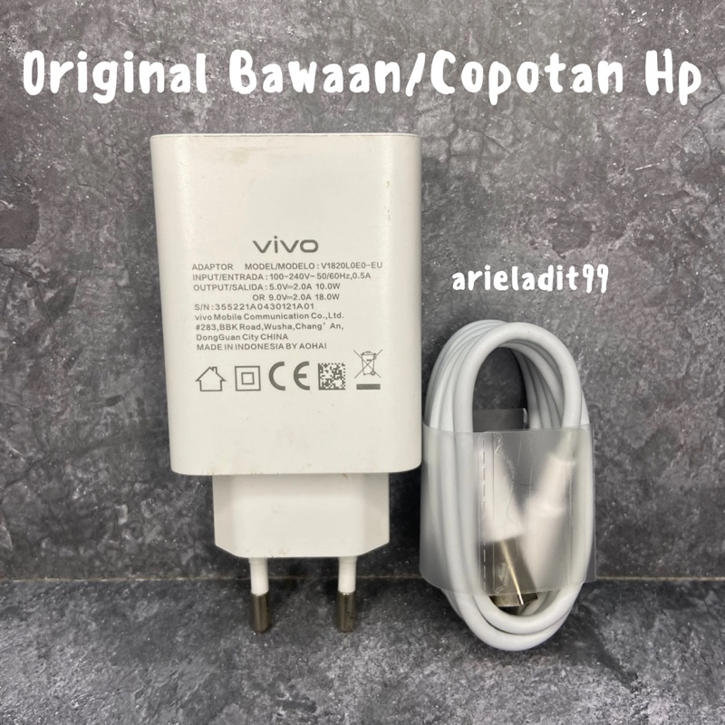 Charger Original 100% Bawaan Hp Vivo Y21 Y75 Y21T 18 Watt Type C