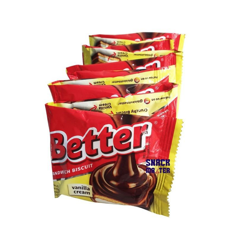 

Better 1 Pack isi 10pcs 27gr | Coklat Better | Wafer Better