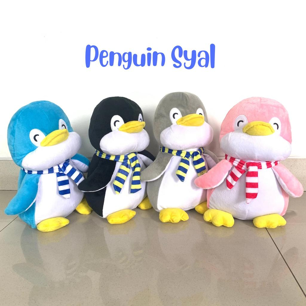 Boneka Penguin Syal Selendang Mimiso Bahan Import Lembut