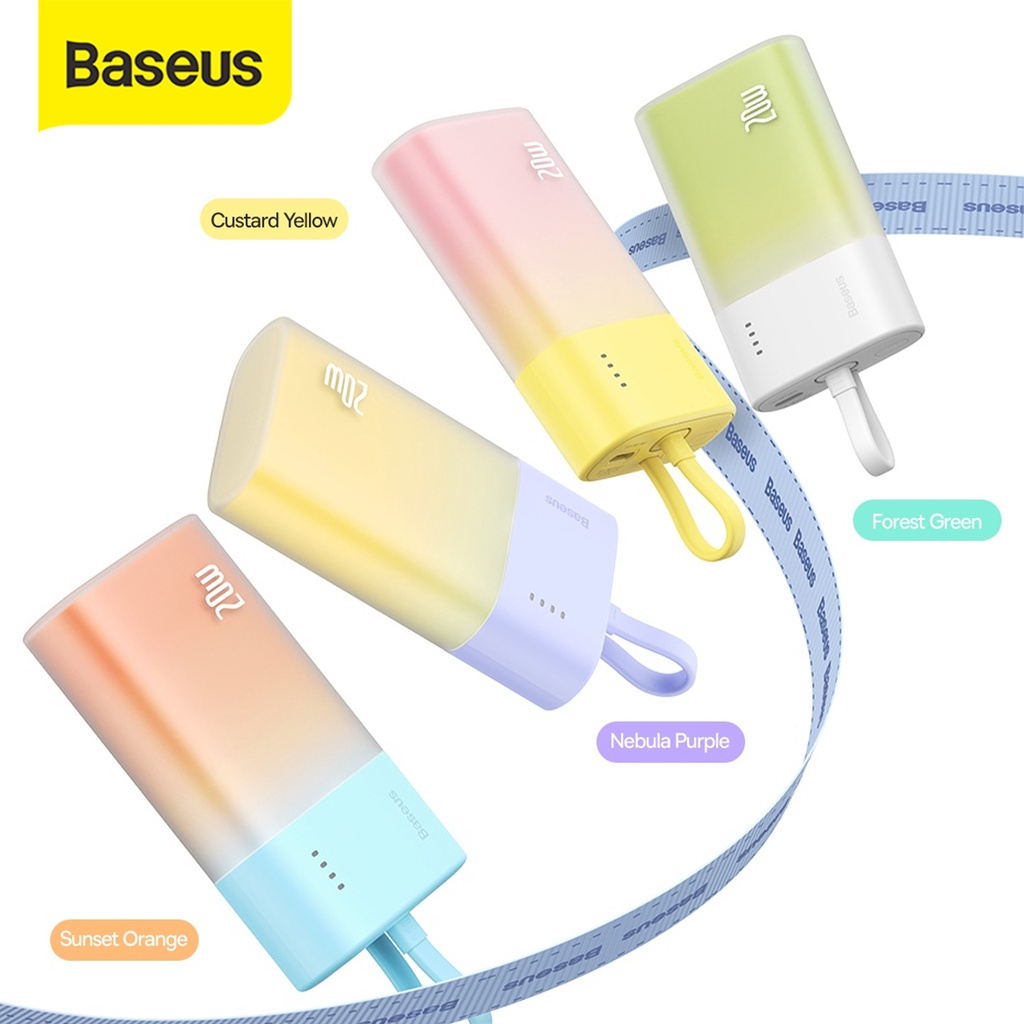 Supernova x Baseus Popsicle Fast Charging Power Bank PD 20W Mini dan ringkas Iphone/Type-C 5200mAh