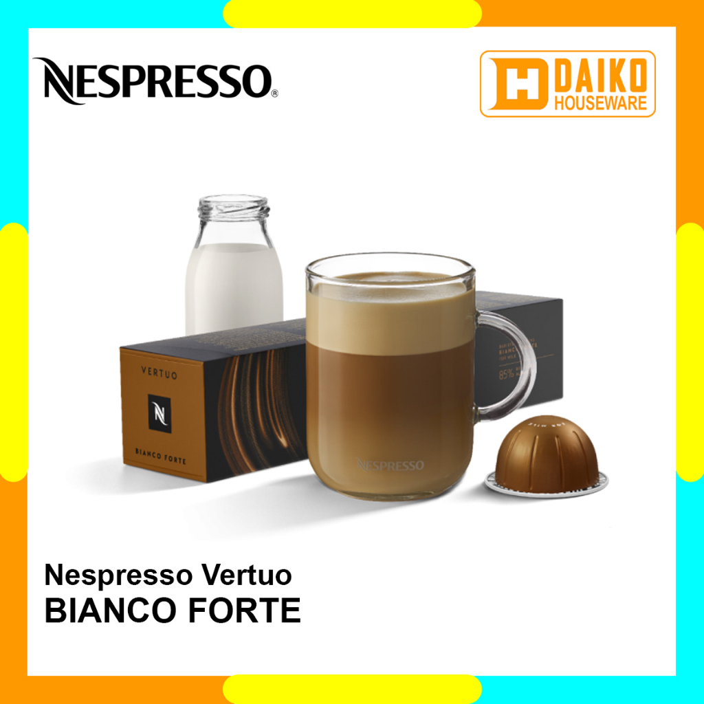 

Capsule Nespresso Vertuo Bianco Forte For Milk - Kopi Kapsul Barista Creations Series