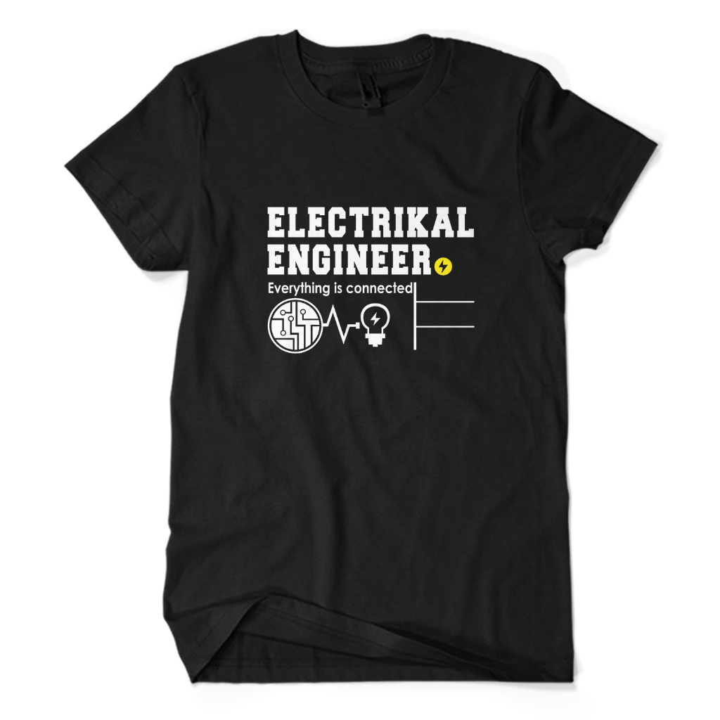 Kaos Distro Premium ELECTRIKAL ENGINEER - Baju Jurusan  Profesi Teknik Listrik Engineering Unisex De