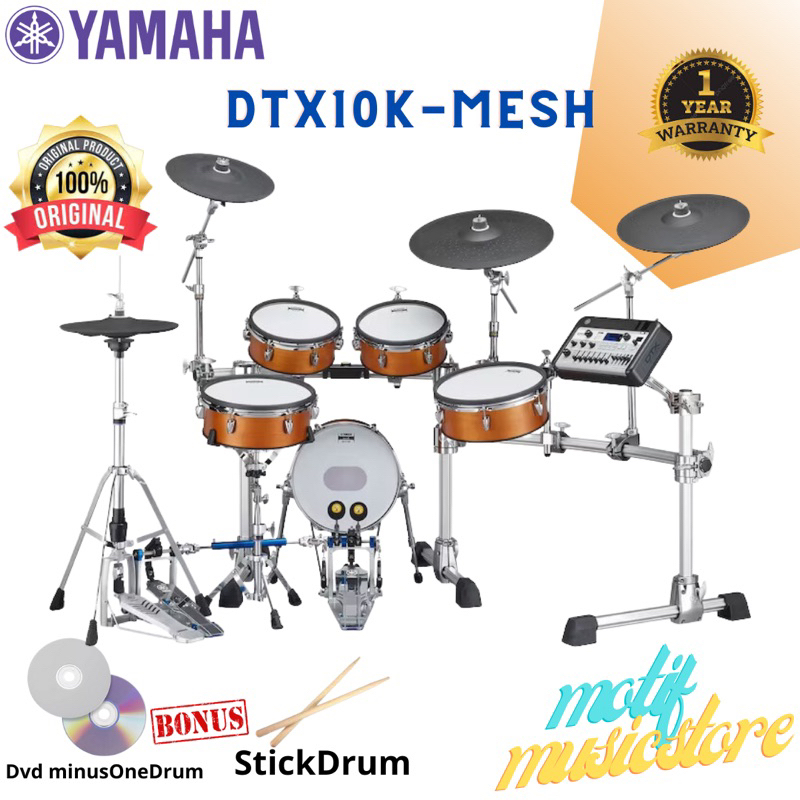 Yamaha Drum Elektrik DTX10K-M DTX10 K Mesh DTX 10K M DTX10 Series Real Wood Garansi Resmi yamaha mus