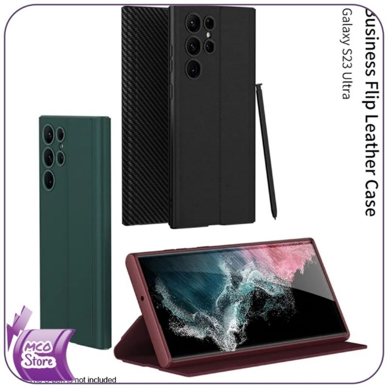 Casing Samsung S23 S23 Plus S23 Ultra Flip Cover Leather Protect Flip Case Samsung S23 Ultra