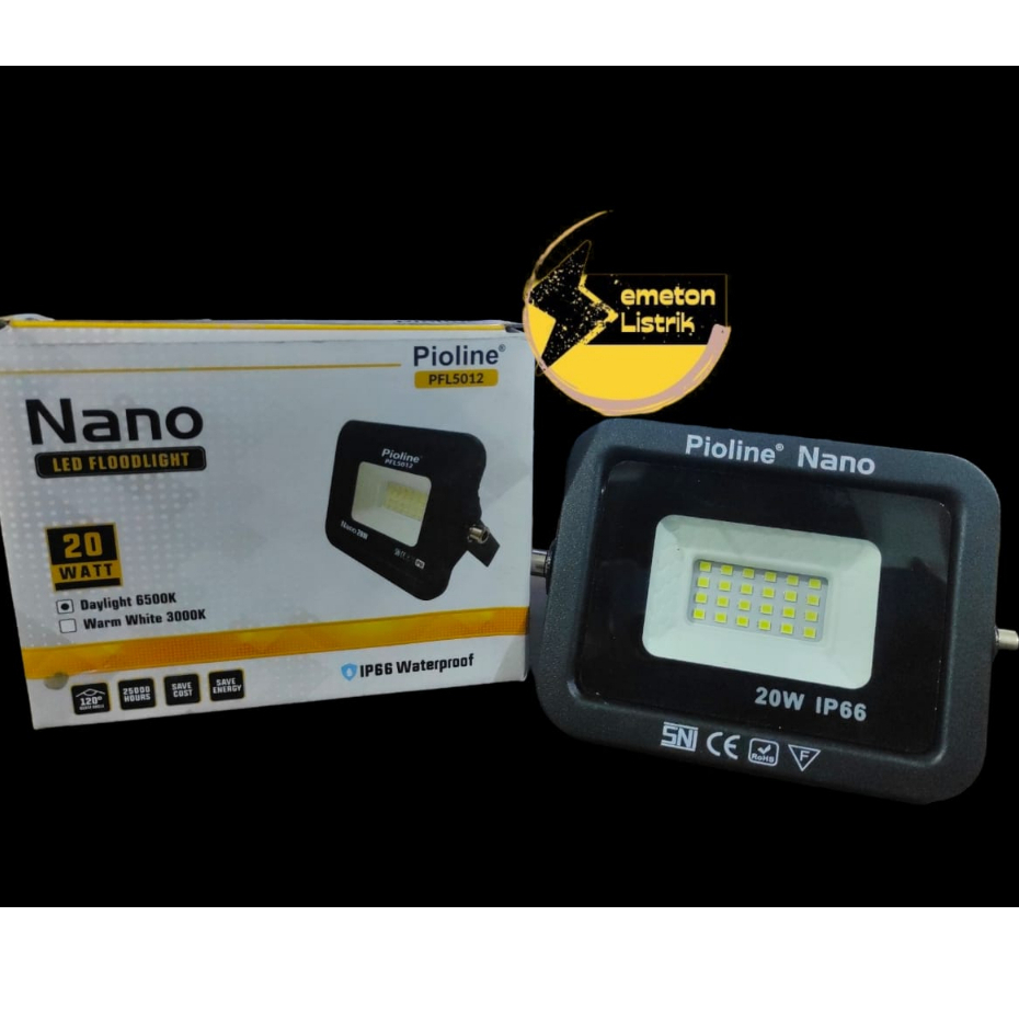 LAMPU SOROT LED FLOOD LIGHT PIOLINE NANO 20W / LAMPU TAMAN 20W / LAMPU OUTDOOR CAHAYA PUTIH
