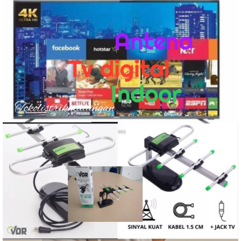 antena tv digital indoor/antena tv digital dalam ruangan vdr