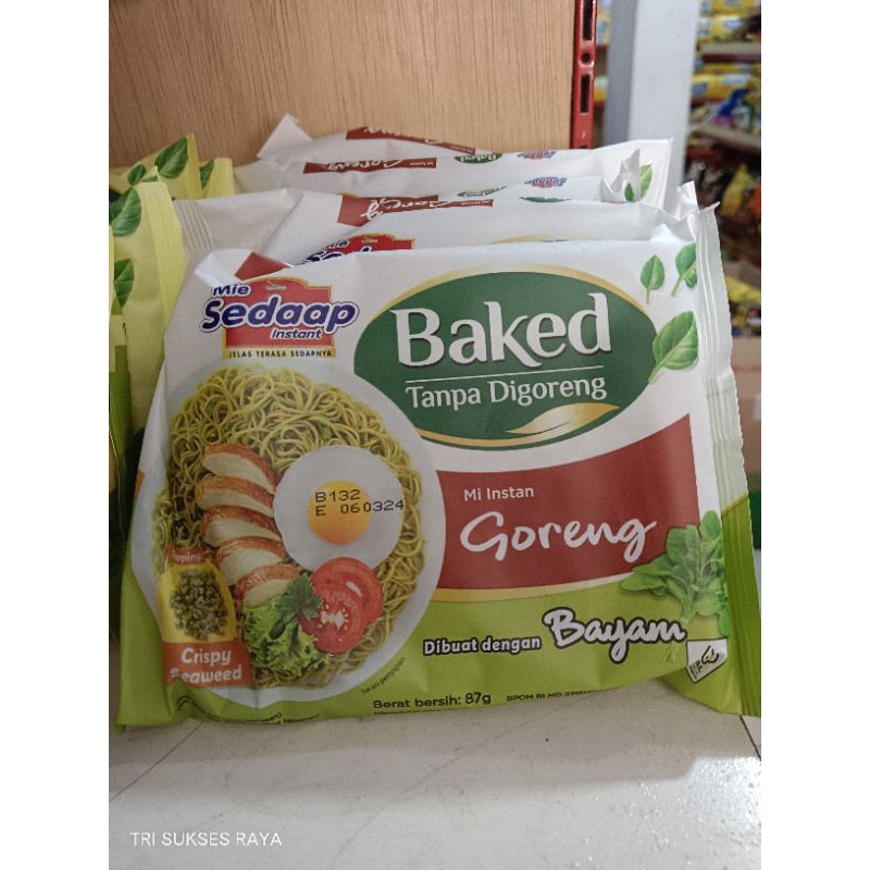 

(RASA GORENG) Mie Sedaap Instant BAKED Tanpa Digoreng BETTER CHOICE Sedaap Baked