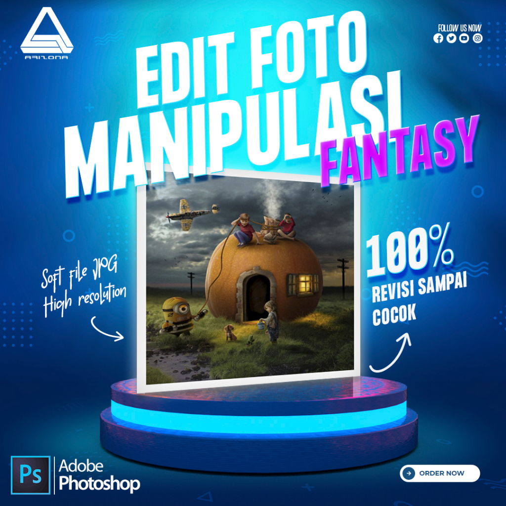 Jasa Edit Foto Manipulasi Fantasi / Ganti background / Hapus objek /Foto keluarga /Photo wisuda / Pa