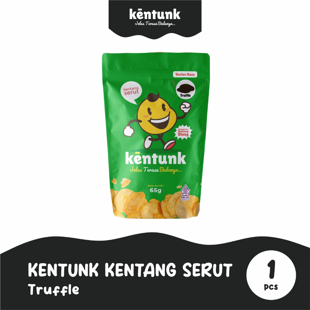 

KENTUNK Truffle 65g Cemilan Snack Keripik Kentang Serut Truffle Potato Chips Kripik Kentang Jamur Truffle