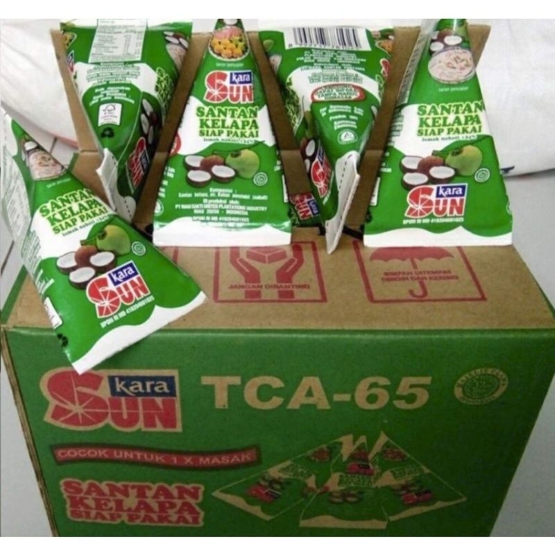 

Sun Kara Santan Kelapa Kerucut Siap Pakai @65ml (1 Dus Isi 36 Pcs)